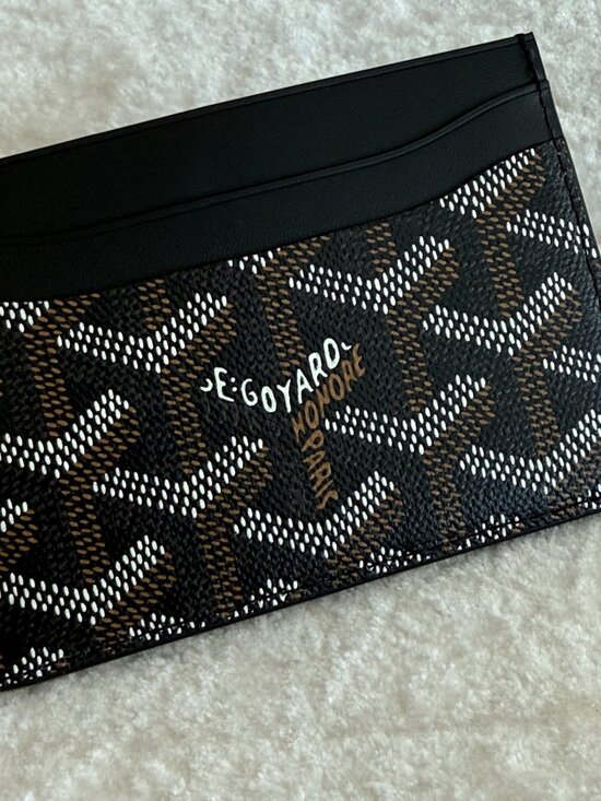 Goyard Other - Goyard Saint Sulpice Card Holder Black Goyardine canvas with leather accents
